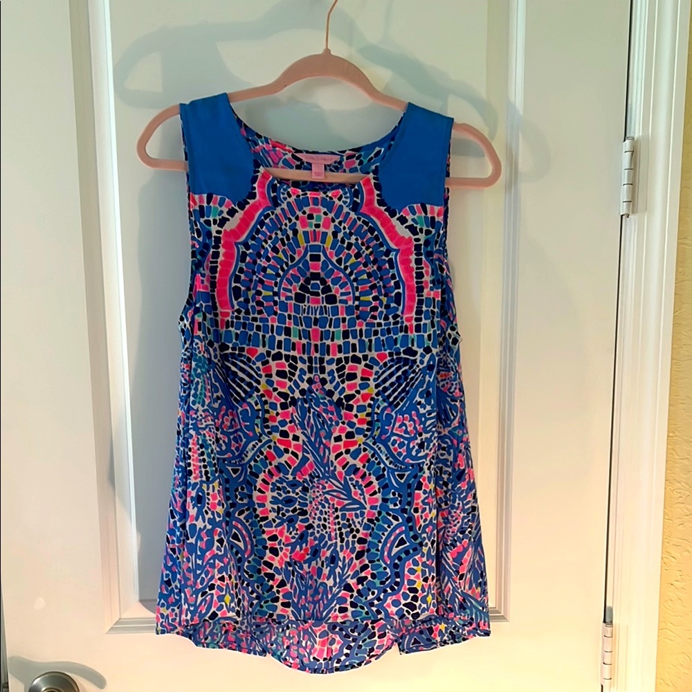 Colorful Mosaic Sleeveless Top